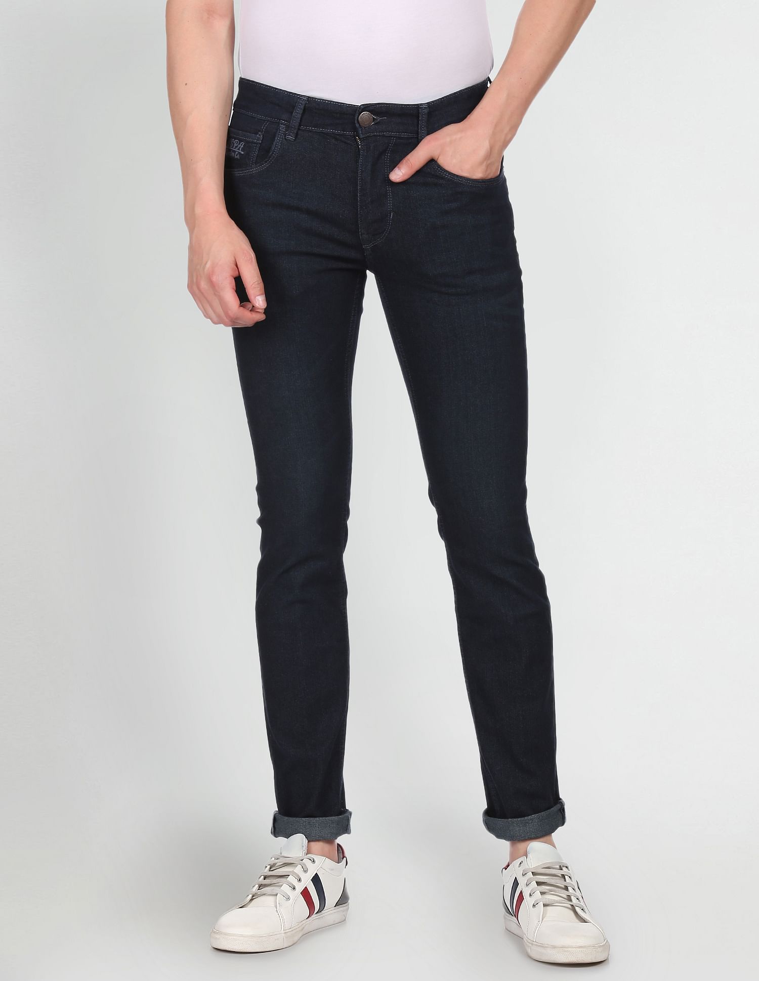 Brandon Slim Fit Rinsed Jeans Dark Blue - U.S. POLO ASSN. | Large