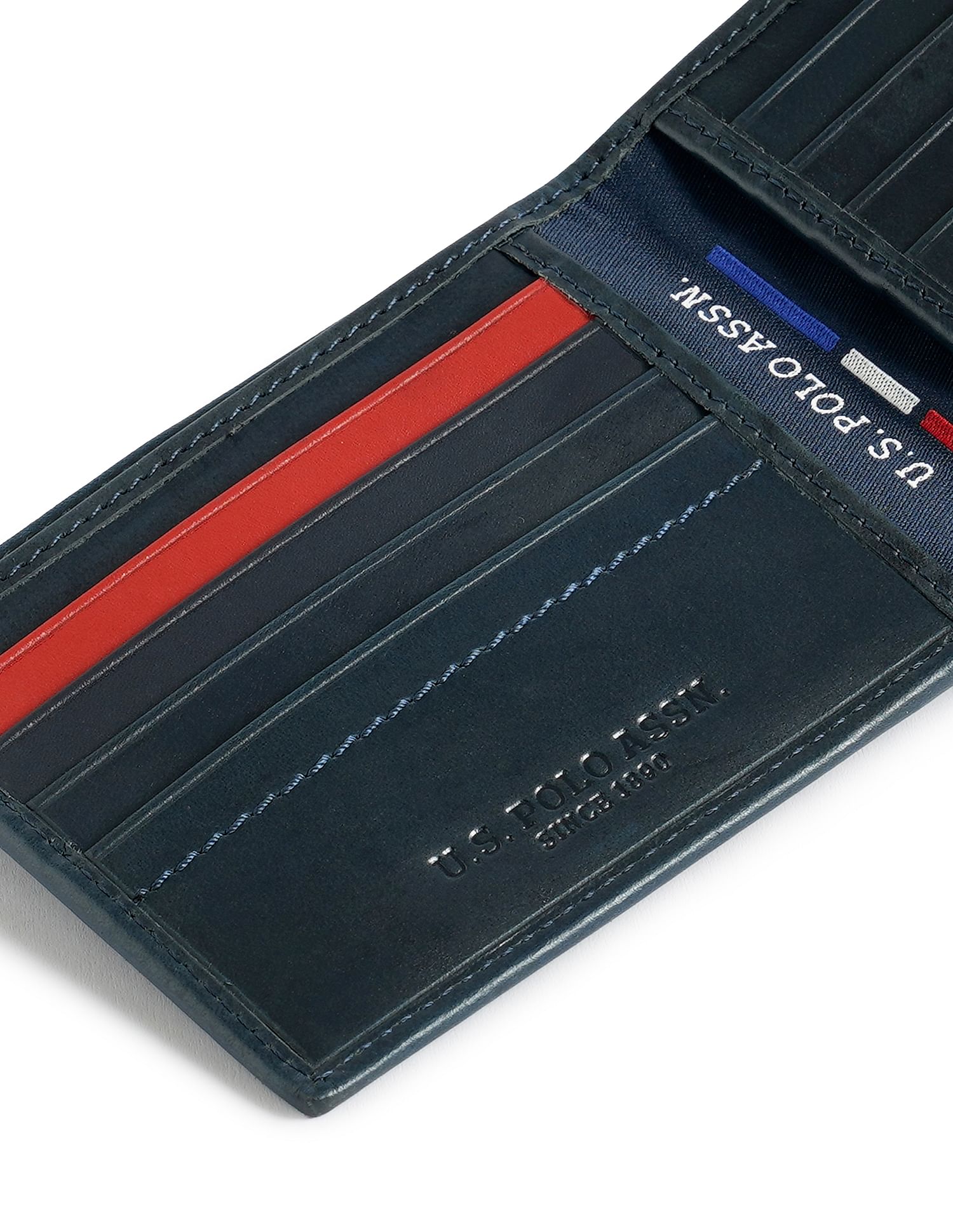 Bi-Fold Solid Wallet Navy - U.S. Polo Assn. India | Large