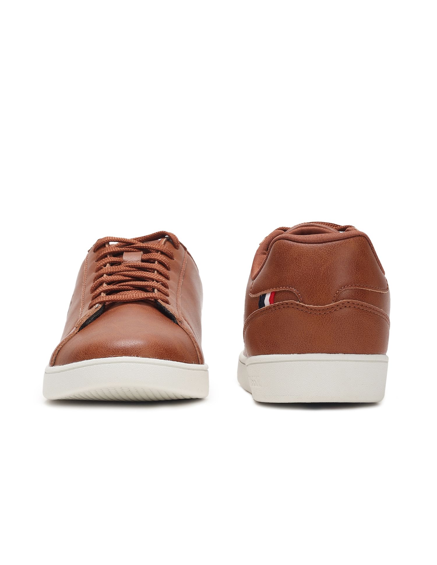 Men Panelled Solid Rheece Sneakers Tan - U.S. Polo Assn. India | Large