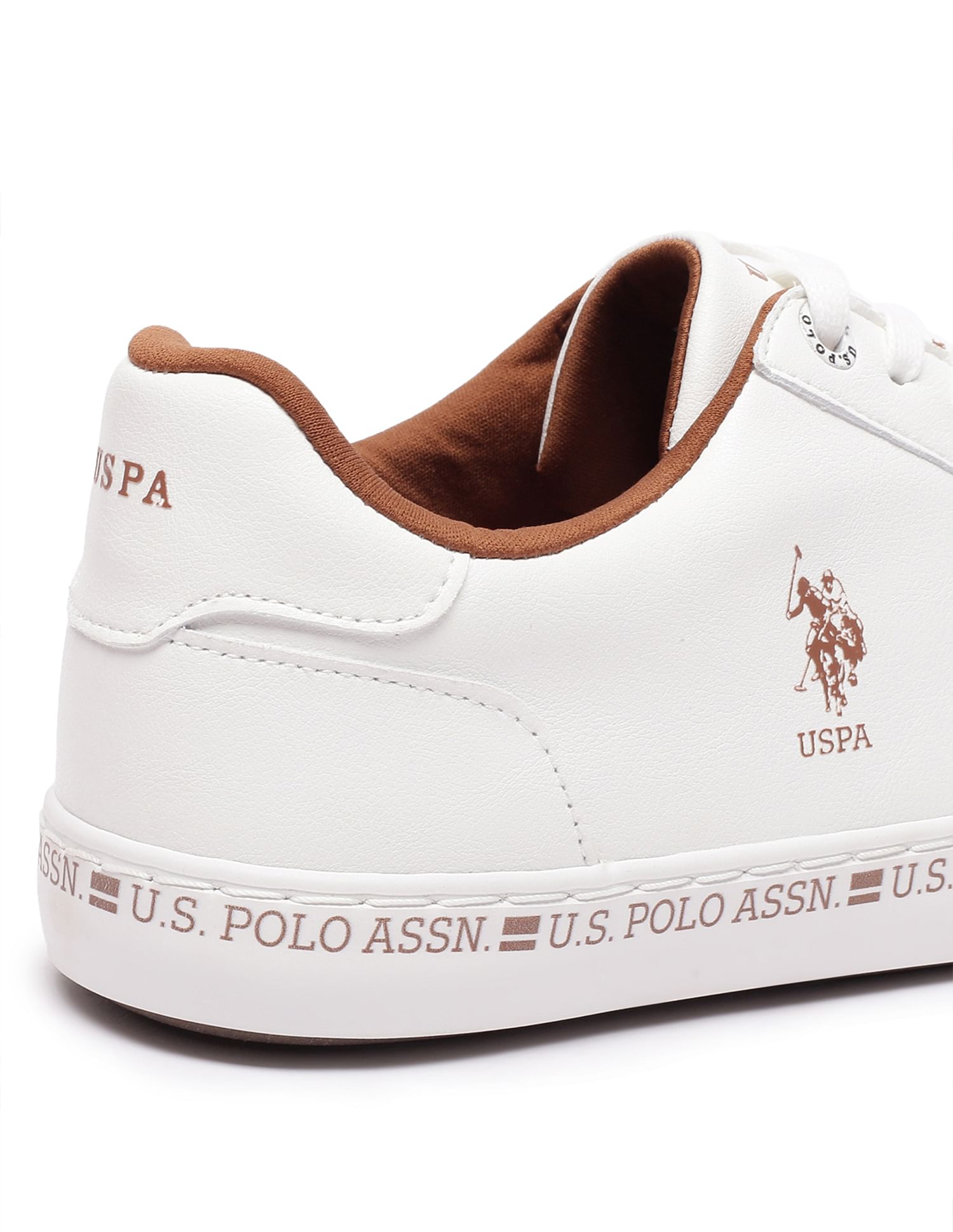 Men Central Lacing Solid Conrad Sneakers Off White - U.S. POLO ASSN. | Large