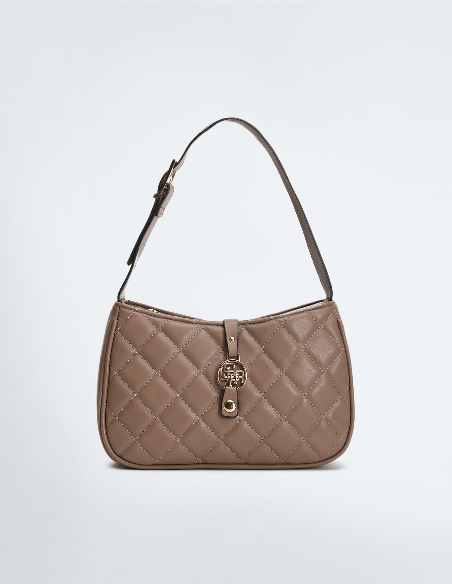 Quilted Monogram Baguette Bag Taupe - U.S. POLO ASSN. | Large