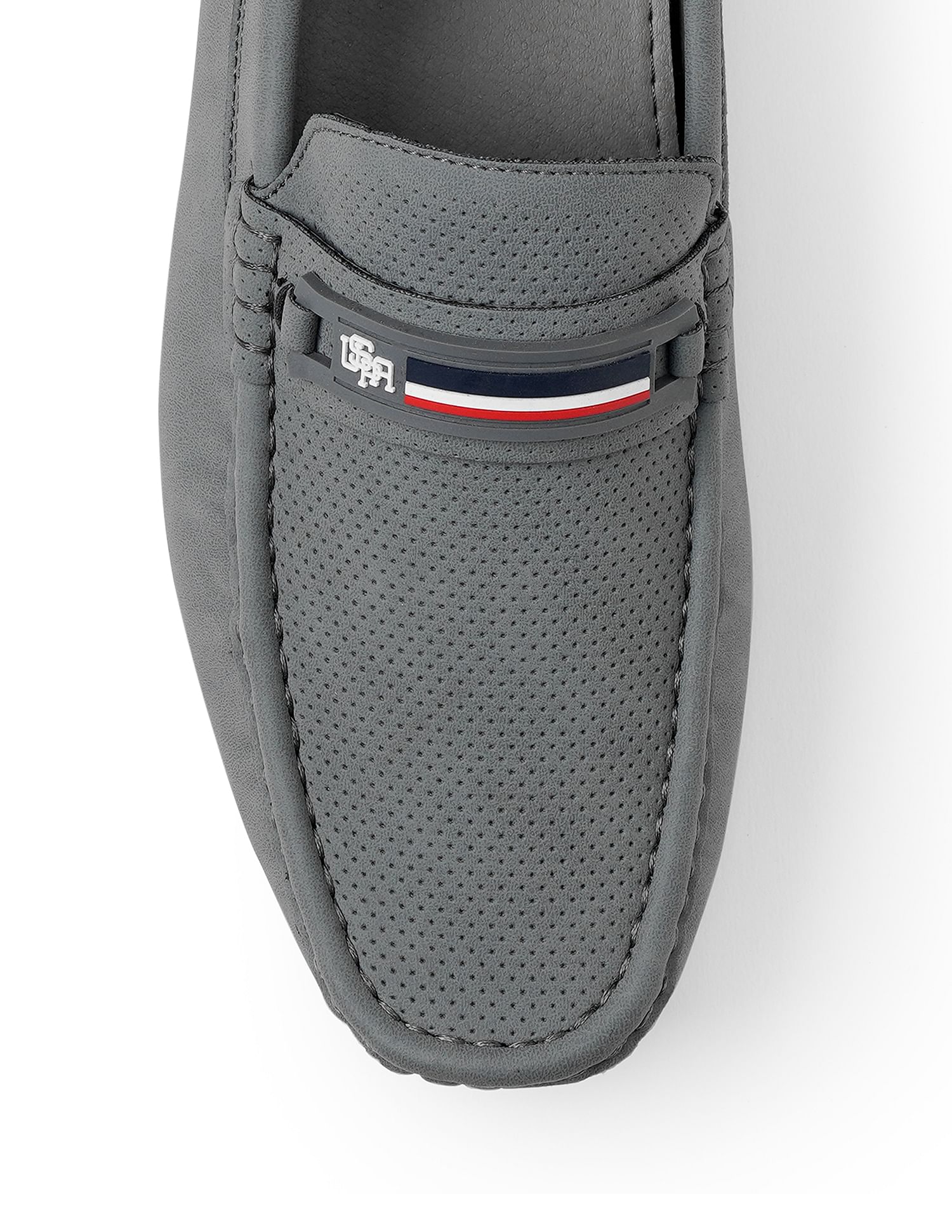 Men Solid Barnes 2.0 Slip On Shoes Grey - U.S. Polo Assn. India | Large