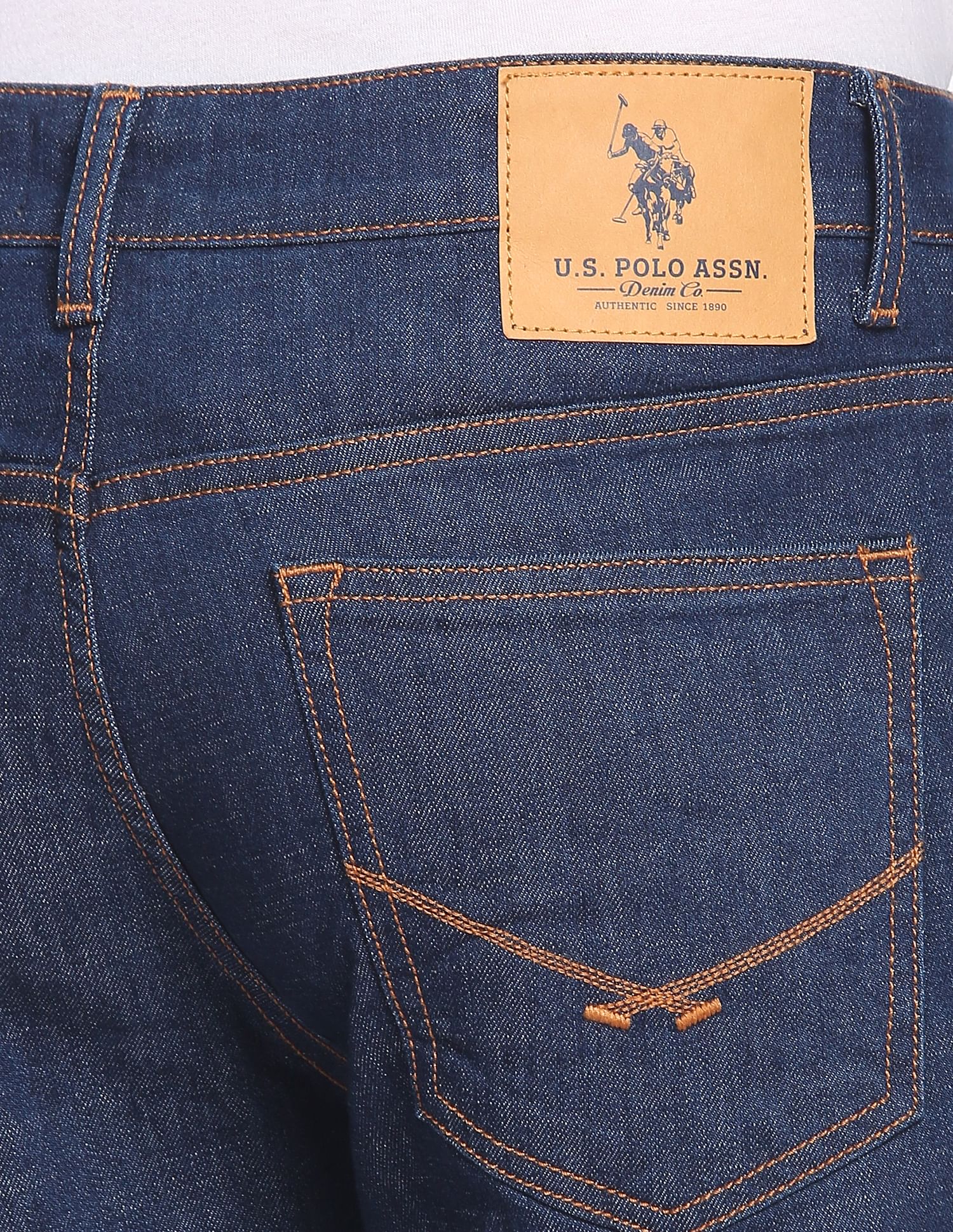 Men Blue Mid Rise Brandon Slim Tapered Fit Jeans – U.S. Polo Assn. India