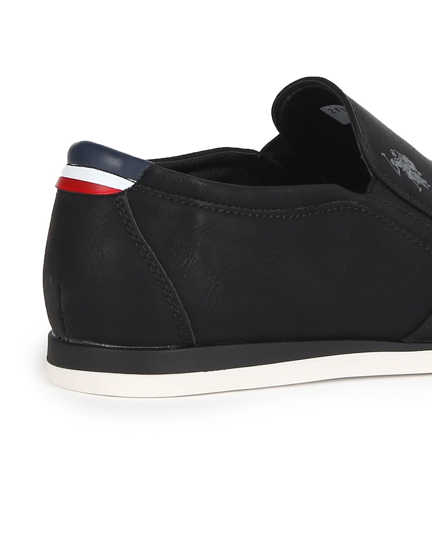 Men Textured Wade Slip On Shoes Black - U.S. Polo Assn. India | Large