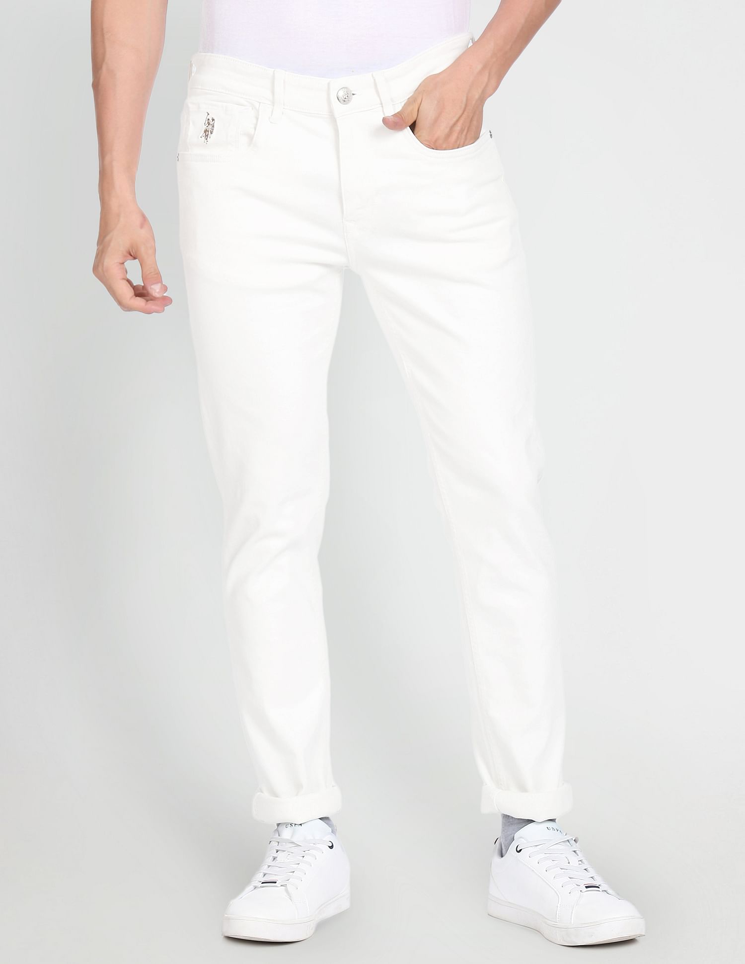 Clean Look Regallo Skinny Fit Jeans White - U.S. POLO ASSN. | Large