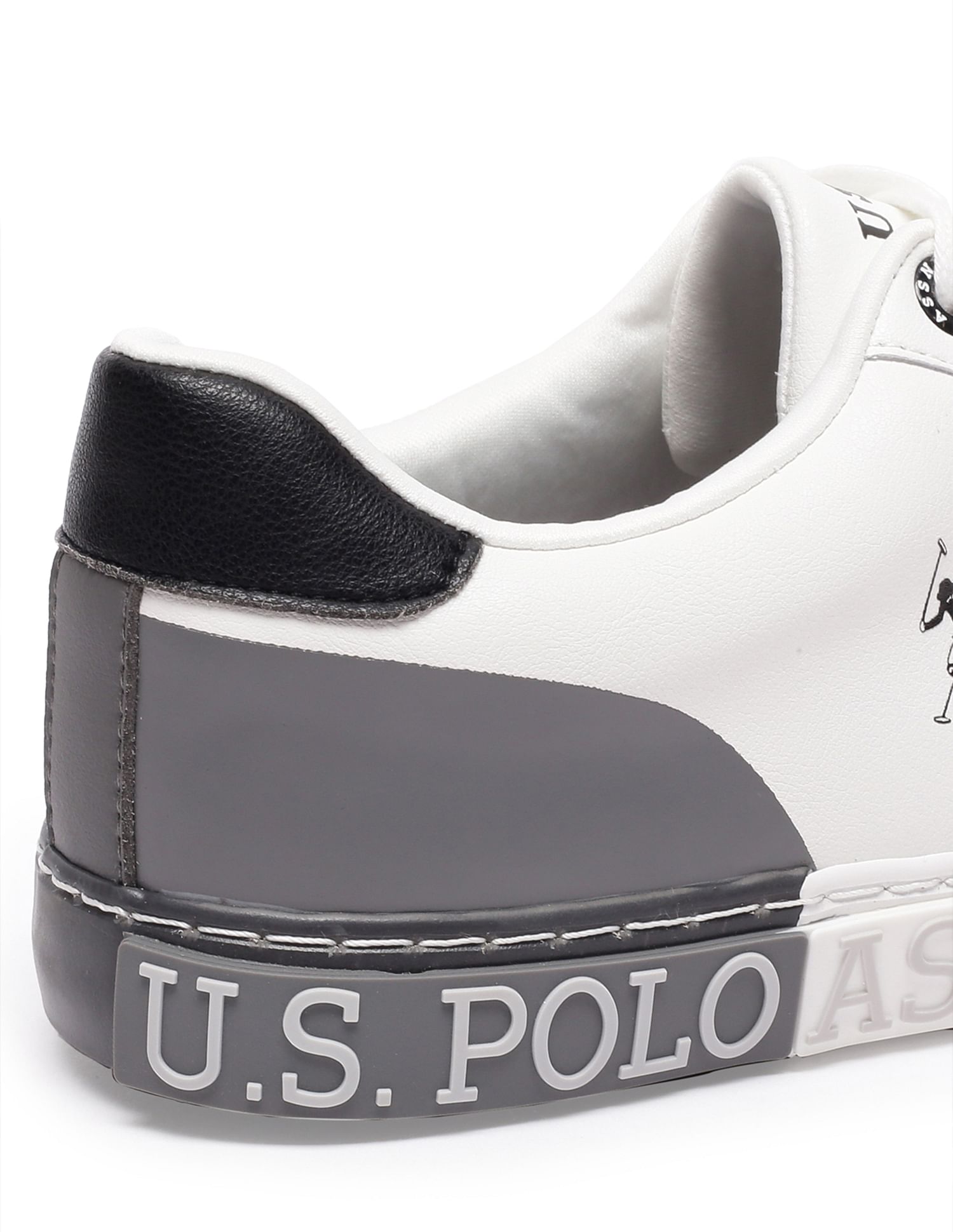 Men Central Lacing Solid Planal Sneakers Grey - U.S. Polo Assn. India | Large