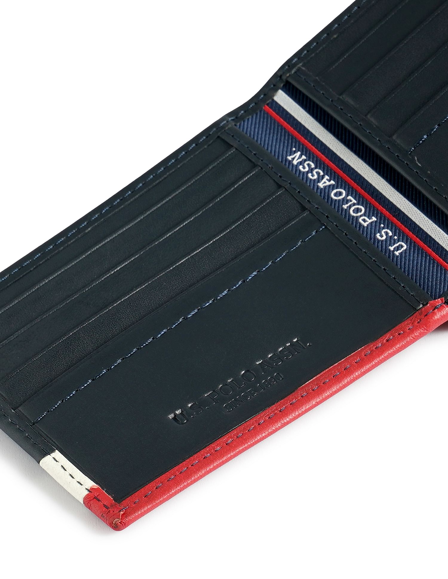 Bi-Fold Horizontal Stripe Wallet Navy - U.S. Polo Assn. India | Large