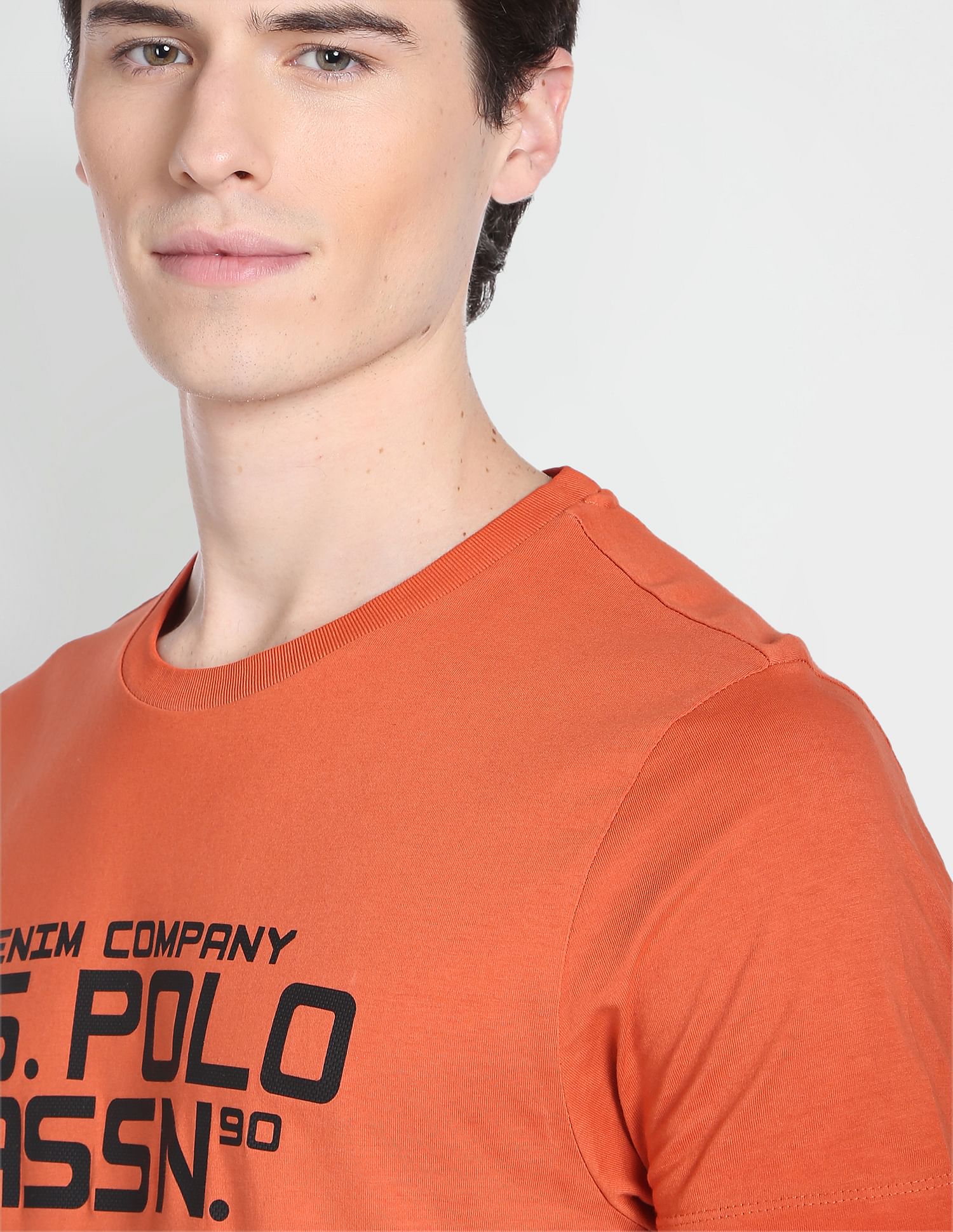 Iconic Brand Print T-Shirt Rust - U.S. Polo Assn. India | Large