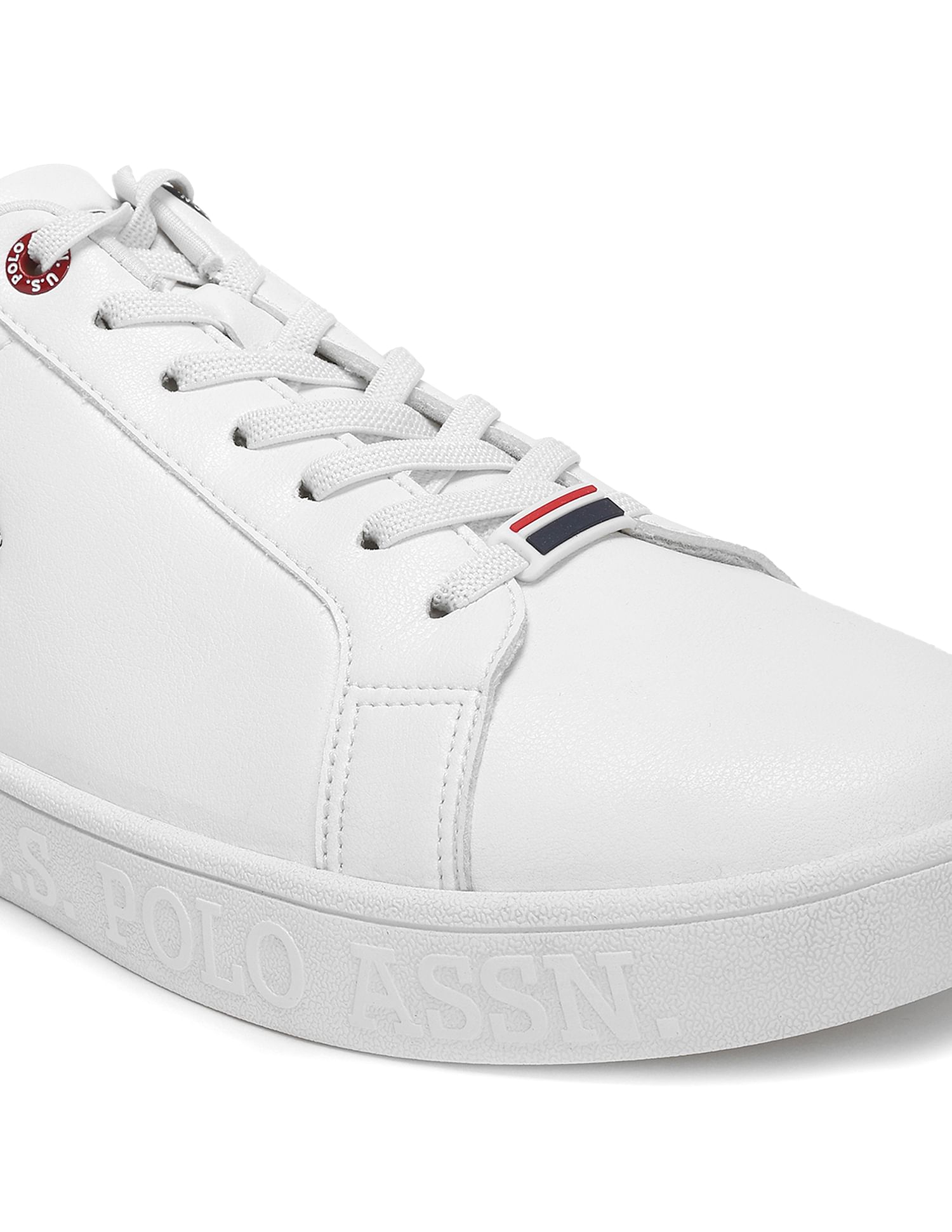 Men Solid Lace Up Dorit Sneakers White - U.S. Polo Assn. India | Large