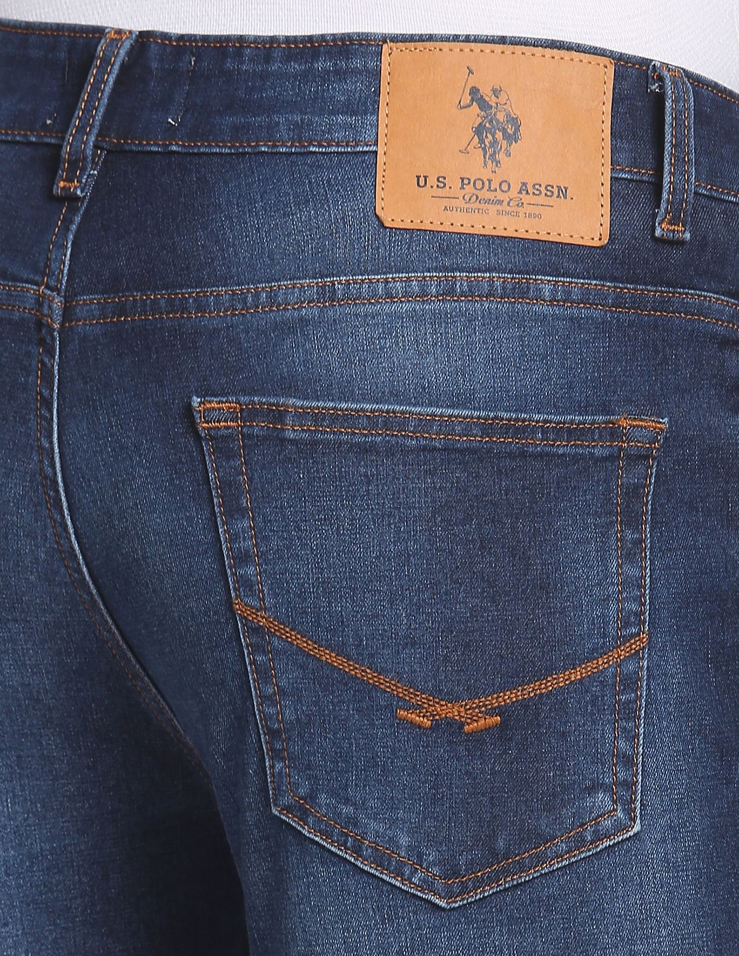Stone Wash Authentic Jeans Dark Blue - U.S. Polo Assn. India | Large