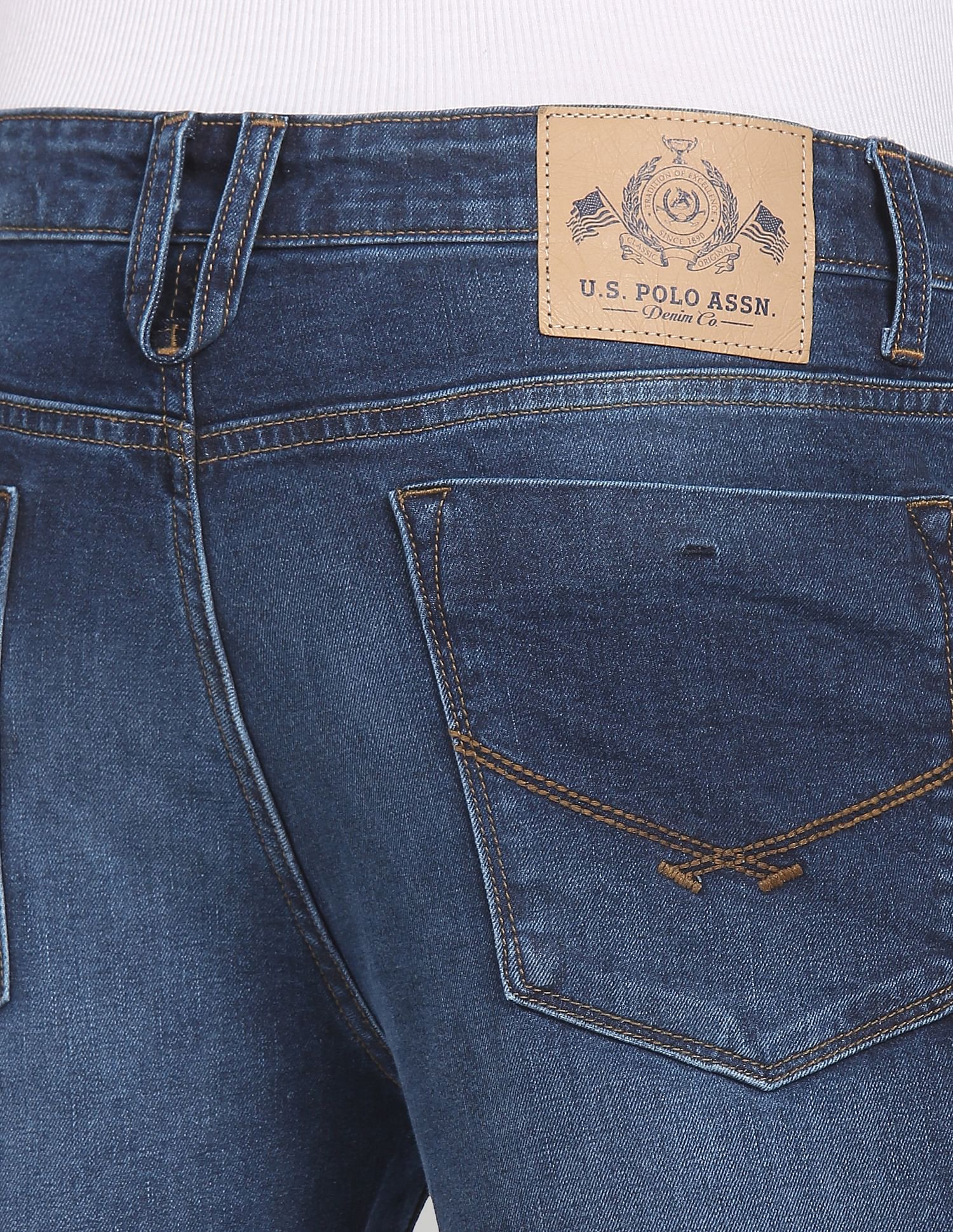 Mid Rise Regallo Skinny Fit Jeans Dark Blue - U.S. Polo Assn. India | Large