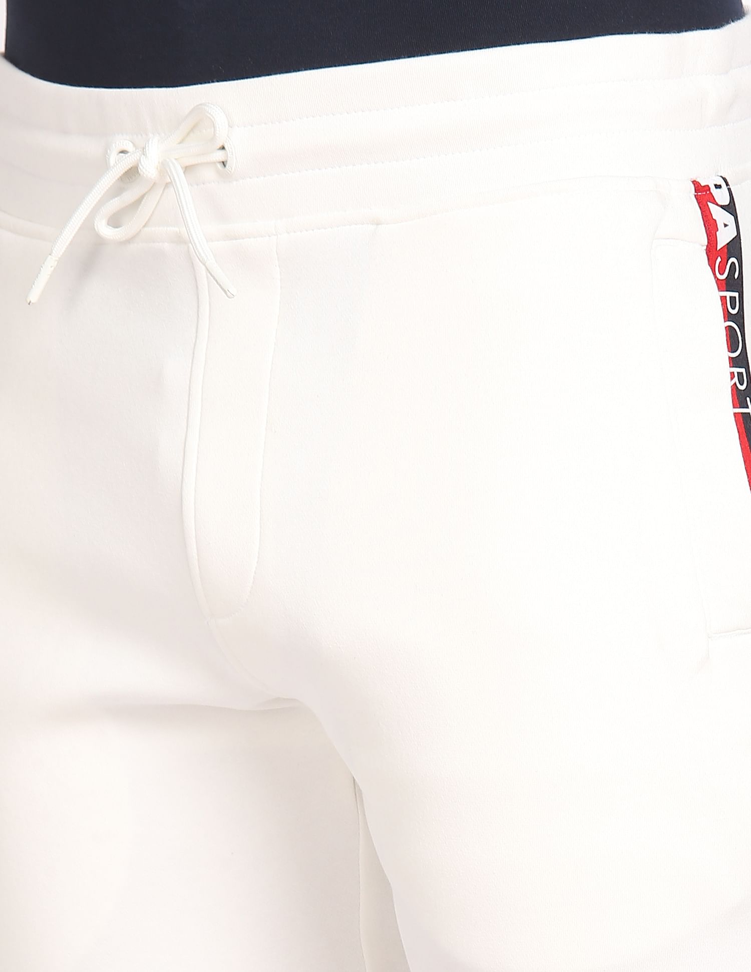 Brand Tape Knit Shorts White - U.S. Polo Assn. India | Large