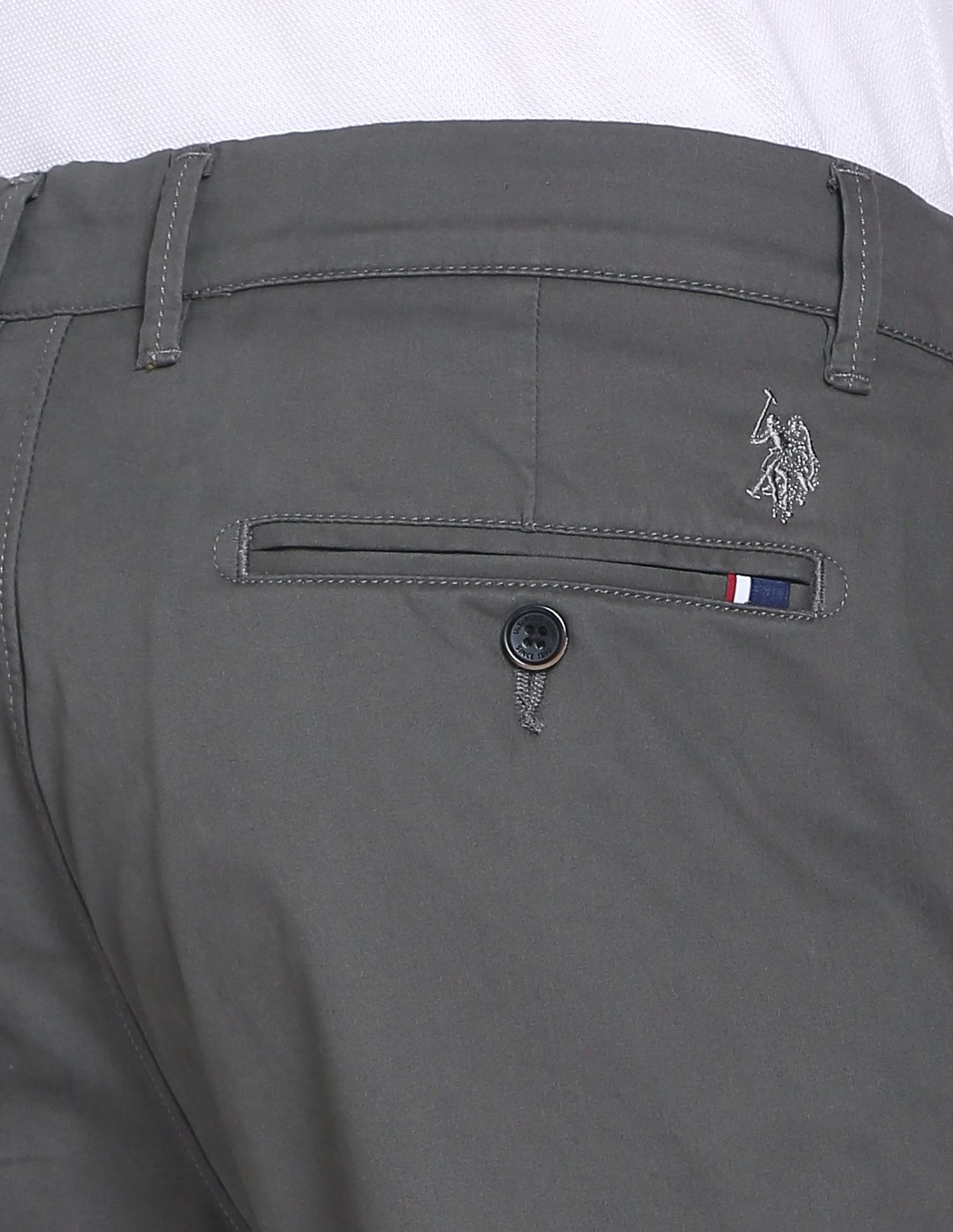 Austin Trim Fit Stretch Chinos Dark Grey - U.S. POLO ASSN. | Large