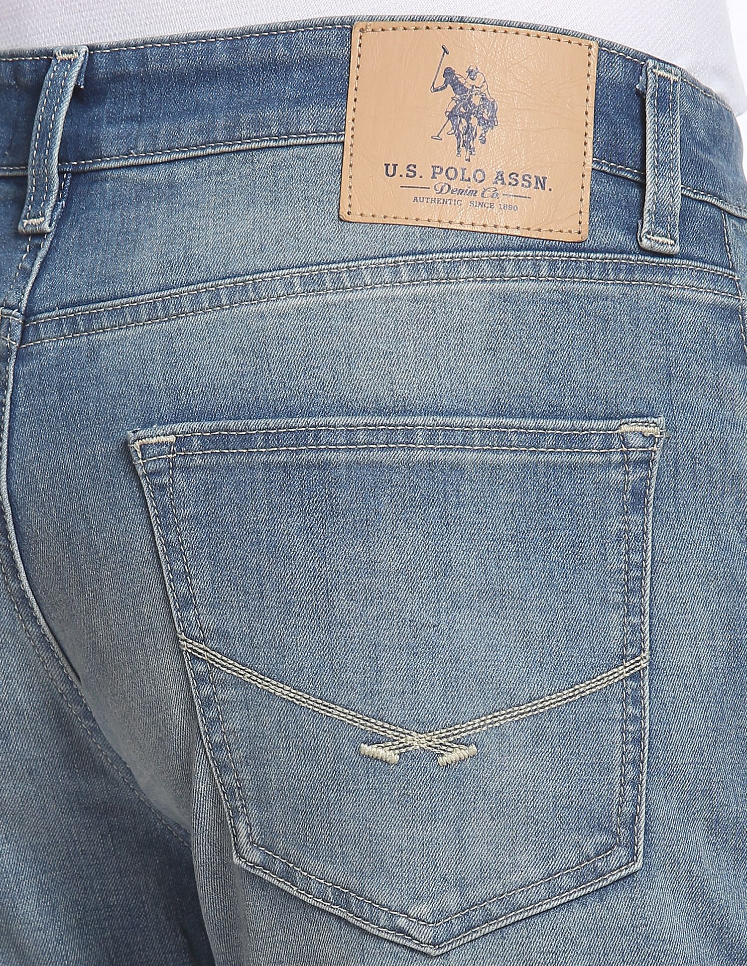 Harold Slim Straight Fit Kooltex Performance Jeans Blue - U.S. Polo Assn. India | Large