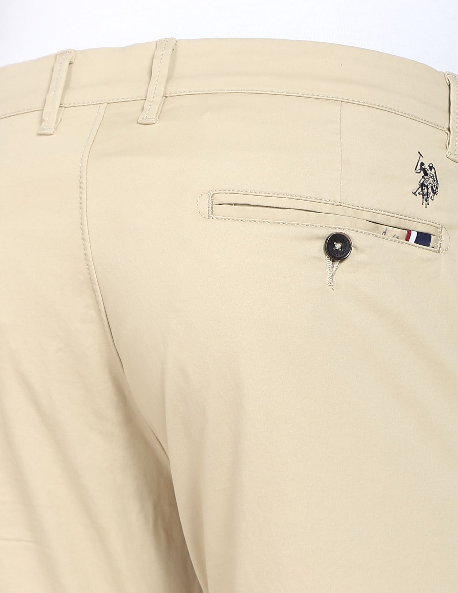 Austin Trim Fit Stretch Chinos Beige - U.S. POLO ASSN. | Large