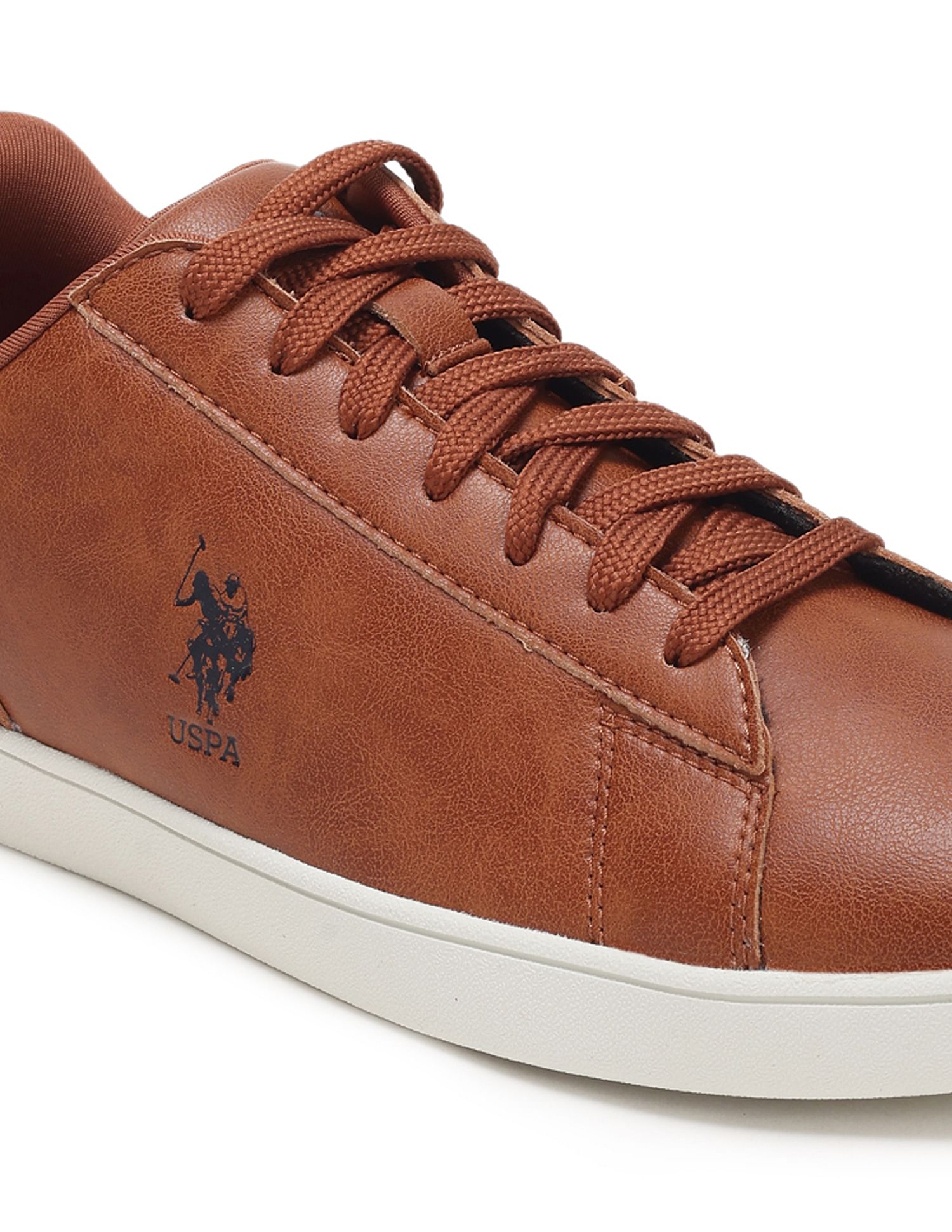 Men Panelled Solid Rheece Sneakers Tan - U.S. Polo Assn. India | Large