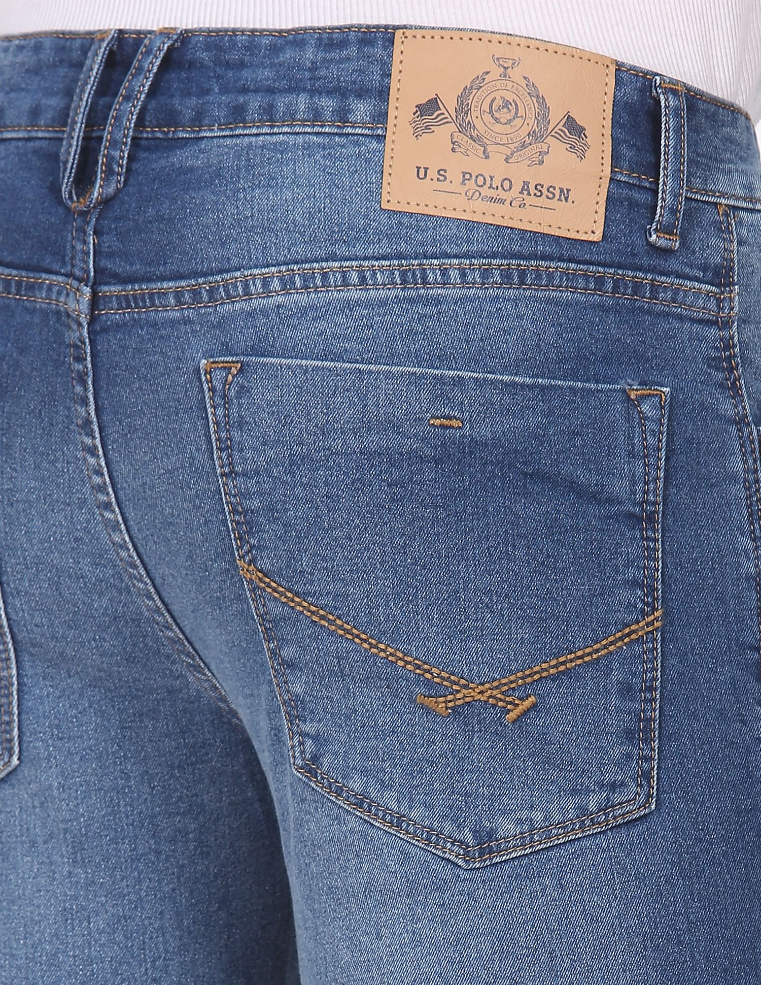 Whiskered Regallo Skinny Fit Jeans Blue - U.S. POLO ASSN. | Large