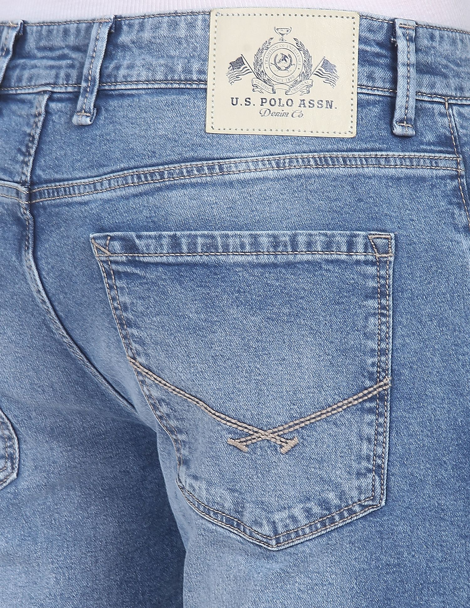 Stone Wash Brandon Slim Tapered Fit Jeans Blue - U.S. Polo Assn. India | Large