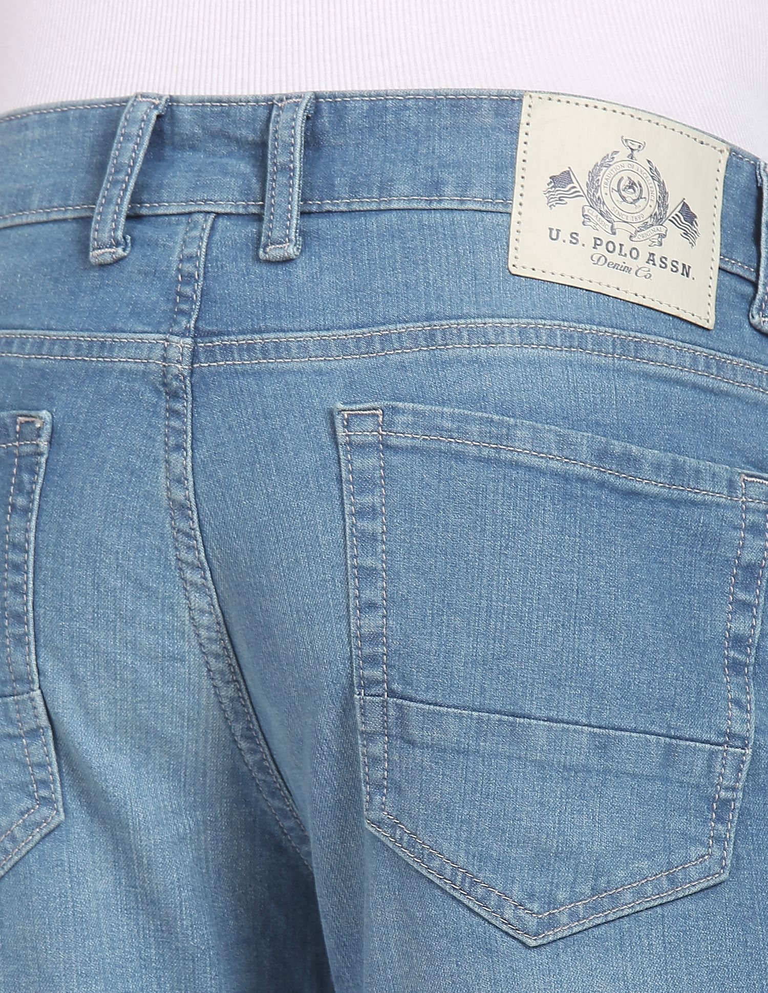 Mid Rise Brandon Slim Tapered Fit Jeans Blue - U.S. Polo Assn. India | Large