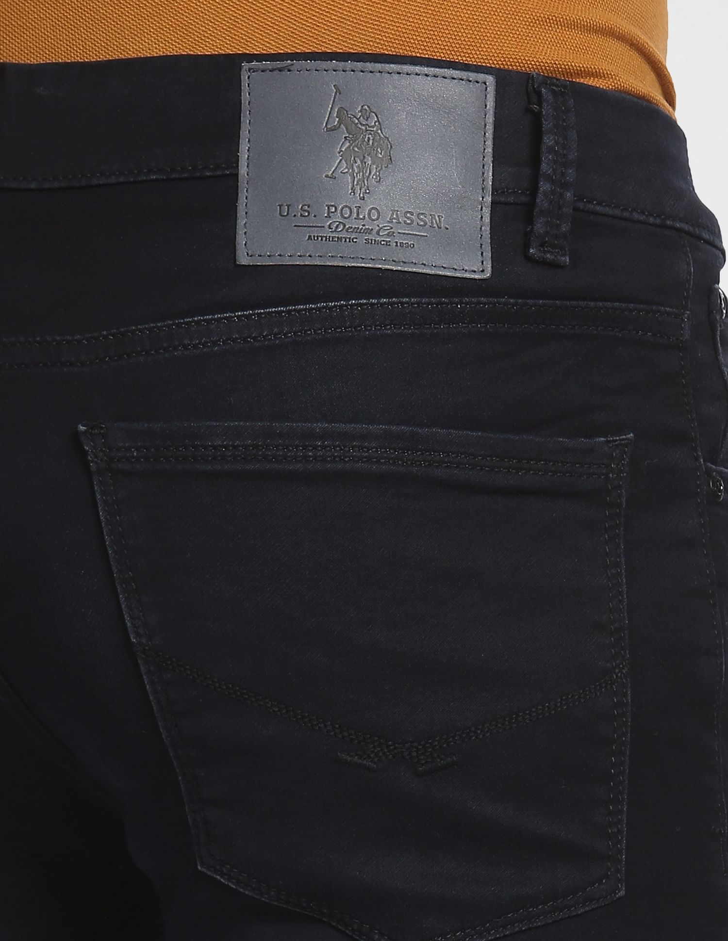 Men Dark Blue Mid Rise Dark Wash Skinny Jeans – U.S. Polo Assn. India
