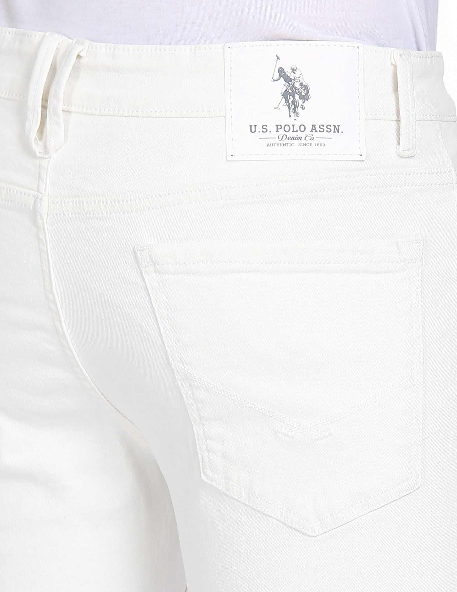 Clean Look Regallo Skinny Fit Jeans White - U.S. POLO ASSN. | Large