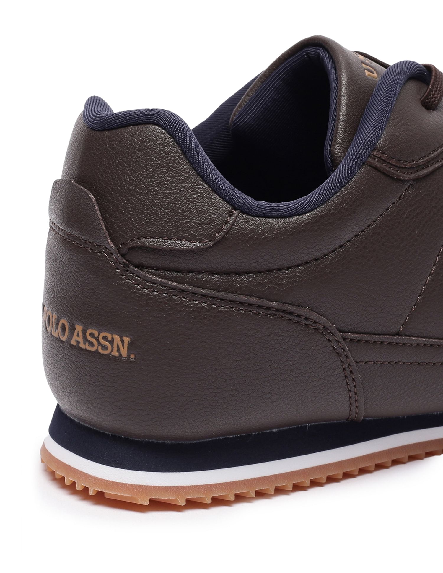 Men Round Toe Solid Mason Sneakers Brown - U.S. POLO ASSN. | Large