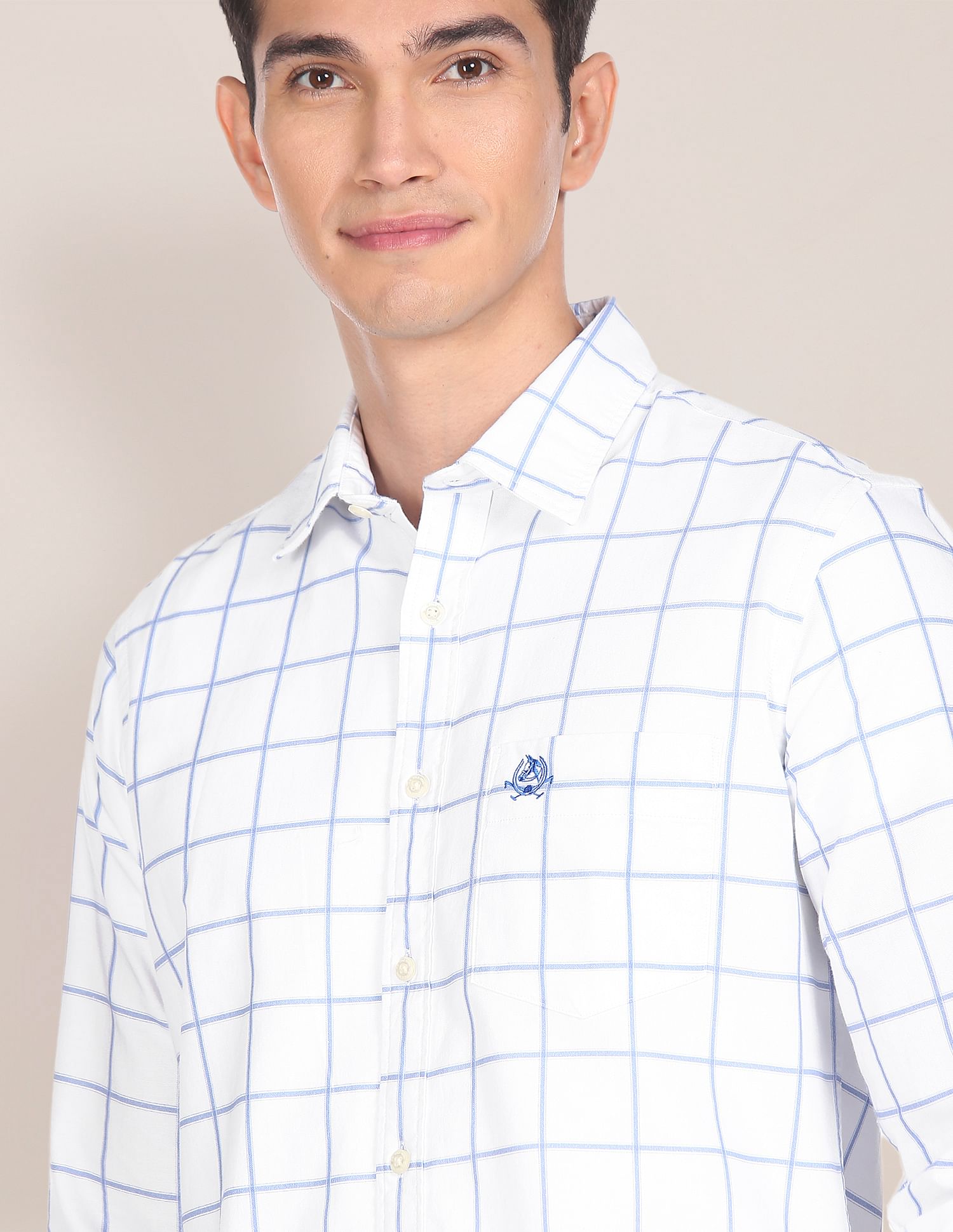 Men White Tailored Regular Fit Spread Collar Casual Shirt White - U.S. POLO ASSN. | Large