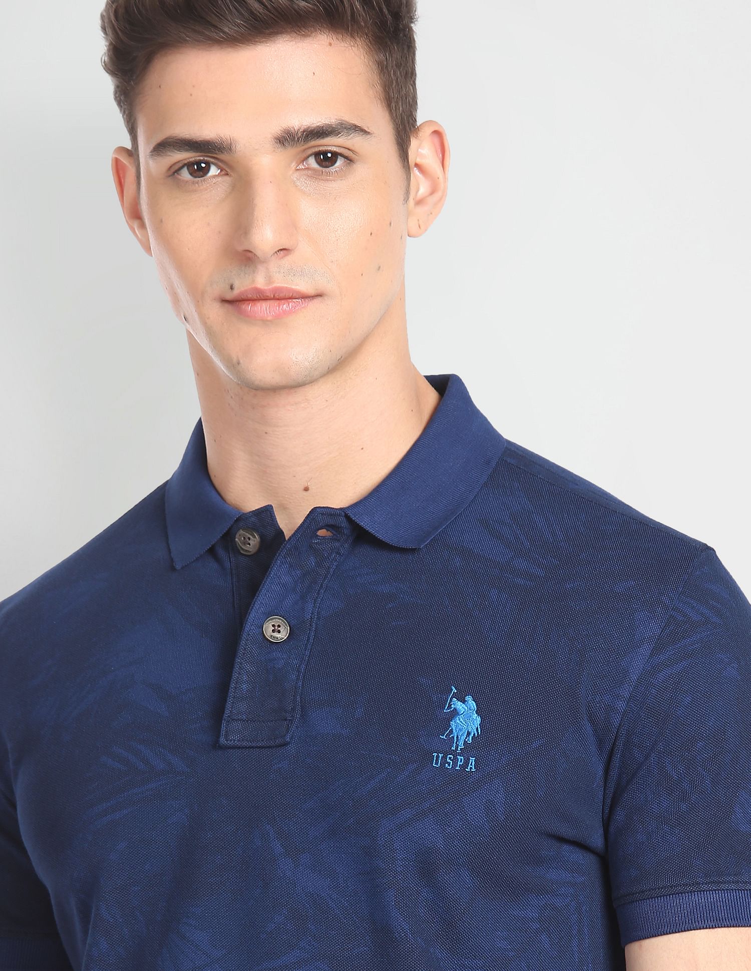 Cotton Slim Fit Polo Shirt Navy - U.S. POLO ASSN. | Large