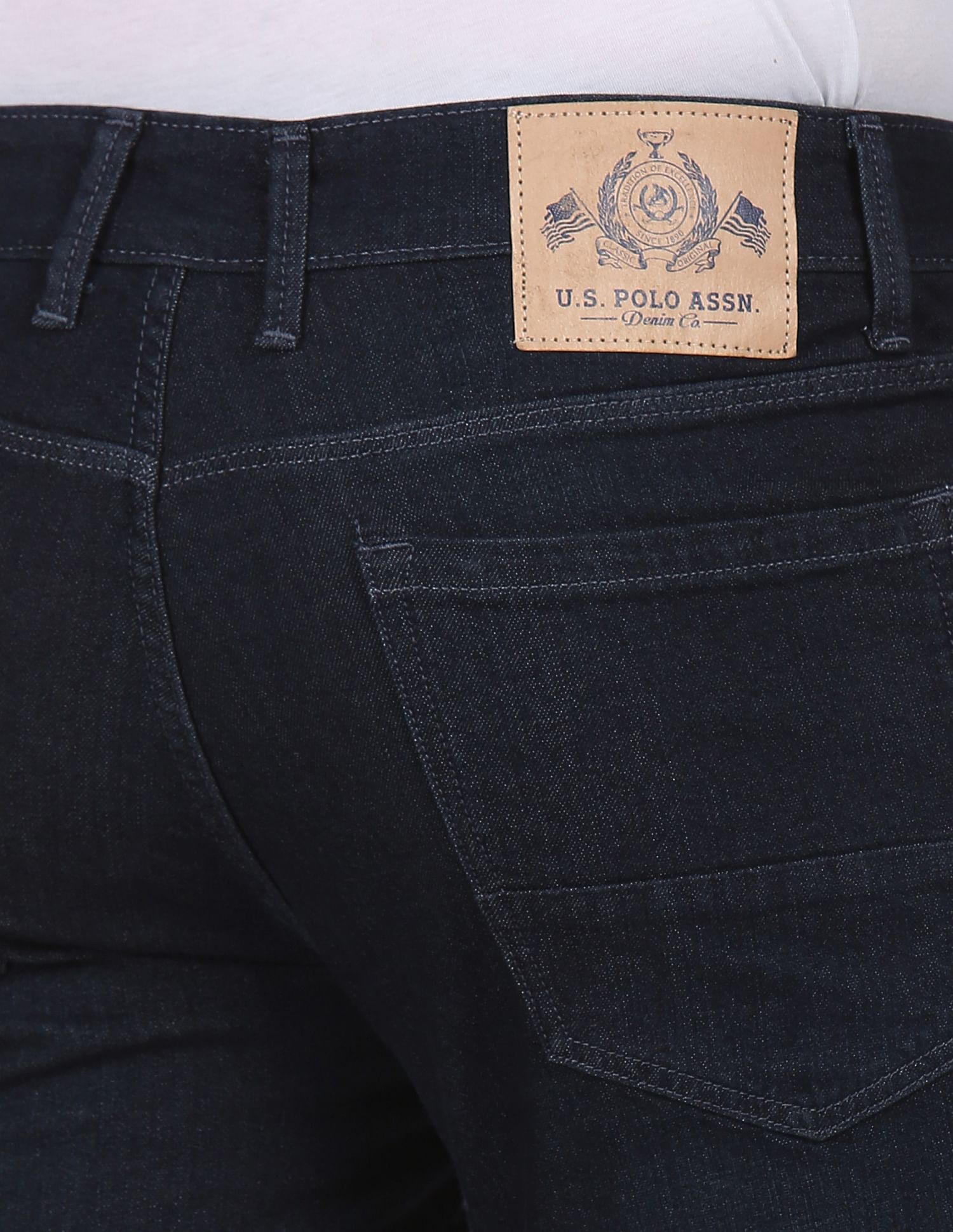 Brandon Slim Fit Rinsed Jeans Dark Blue - U.S. POLO ASSN. | Large