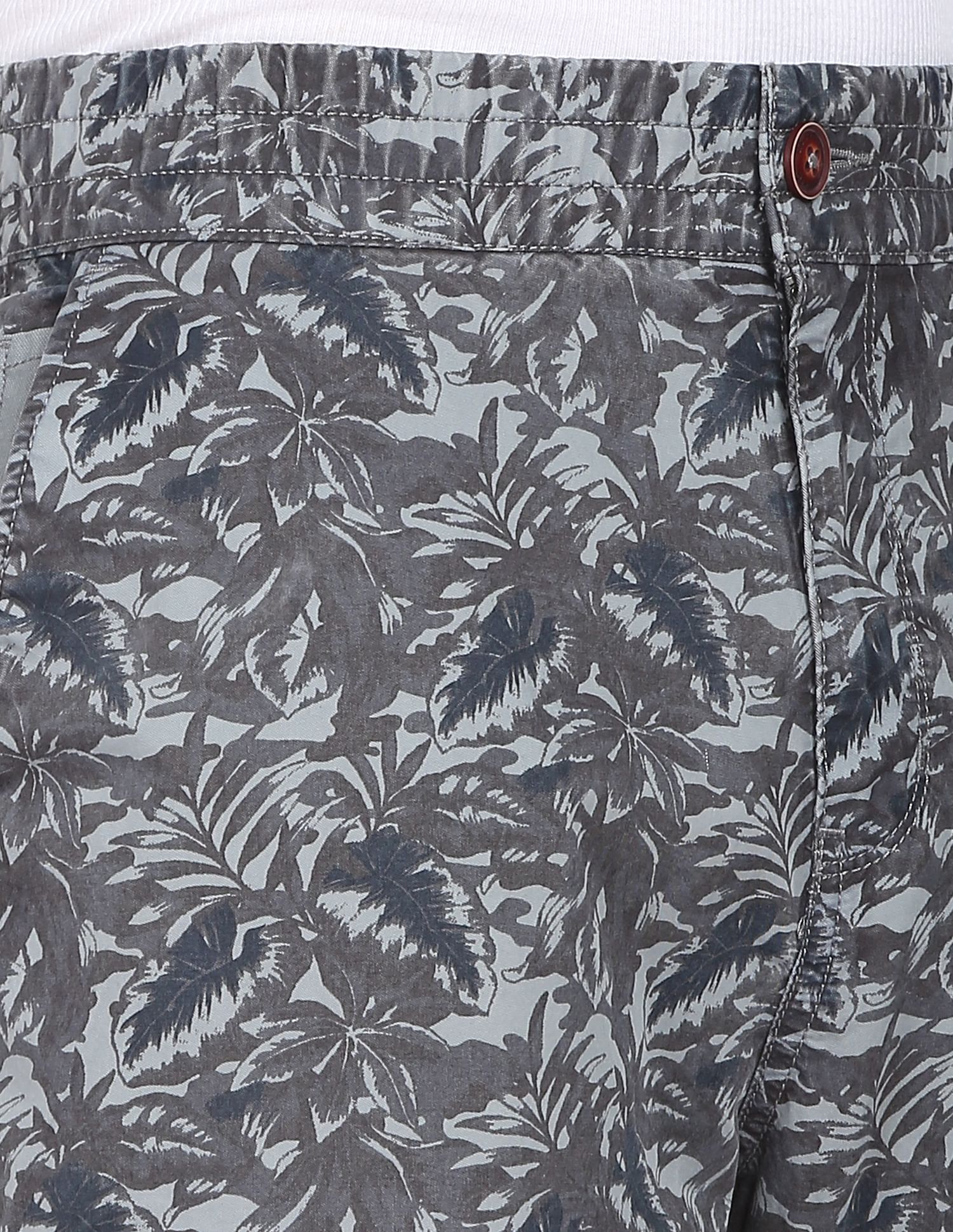 Men Mid Rise Floral Cargo Joggers Grey - U.S. POLO ASSN. | Large